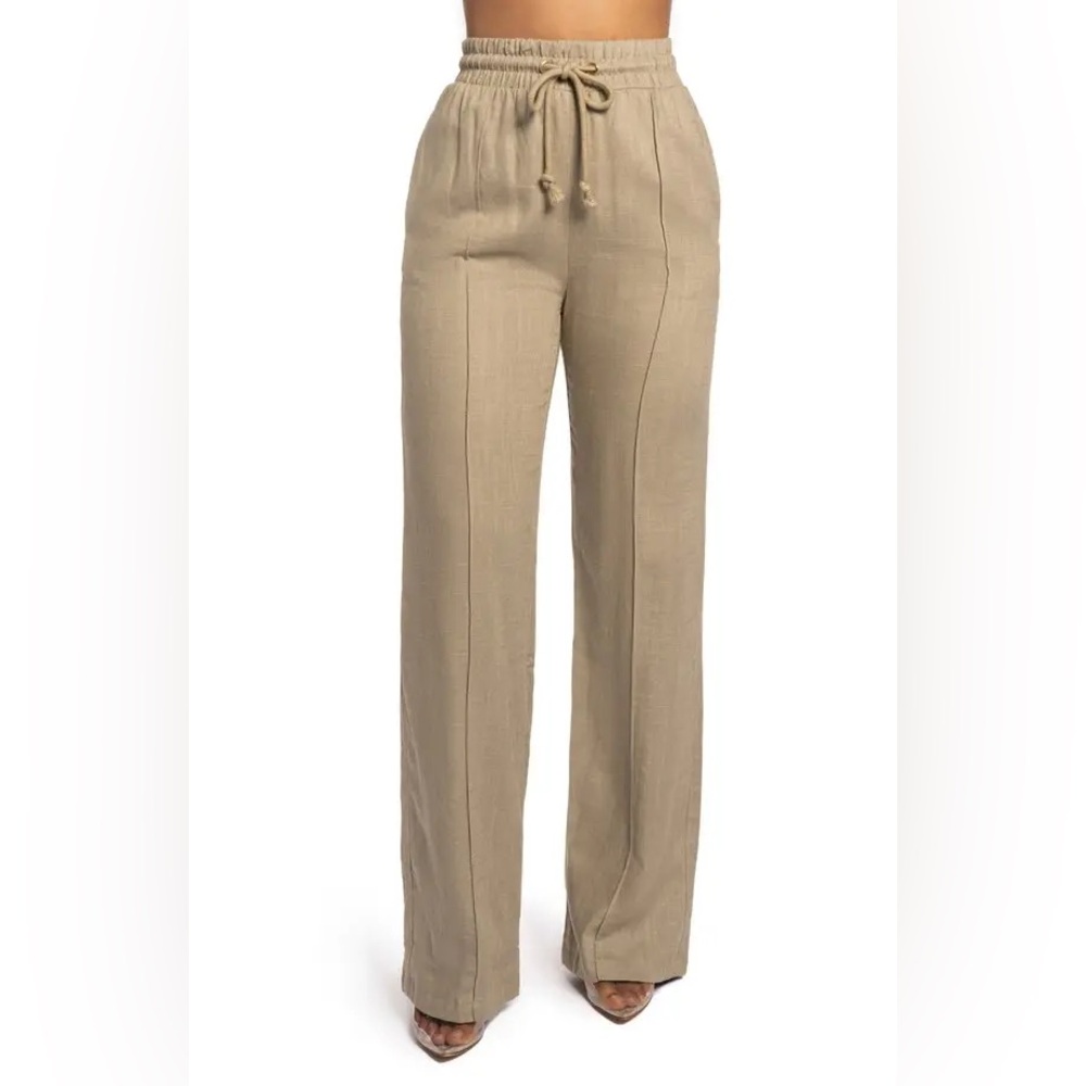 JLUXLABEL LINEN BLEND RESORT PANT